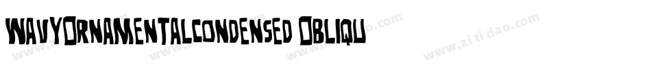 WavyOrnamentalCondensed Oblique字体转换